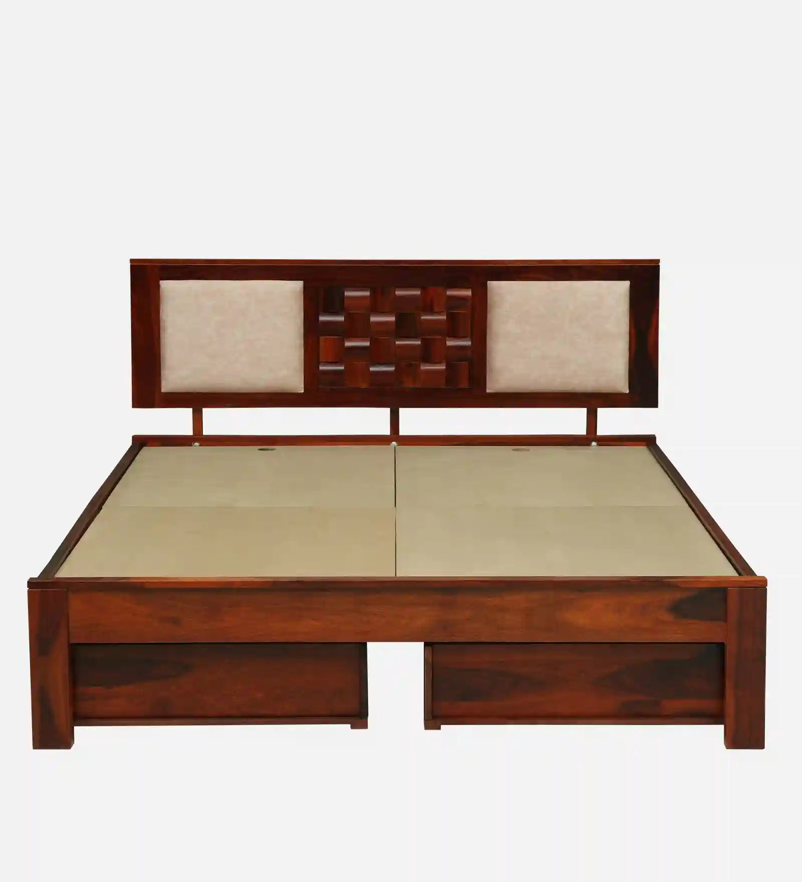 wooden queen size bed platform mattress base layout drawer storage bed india