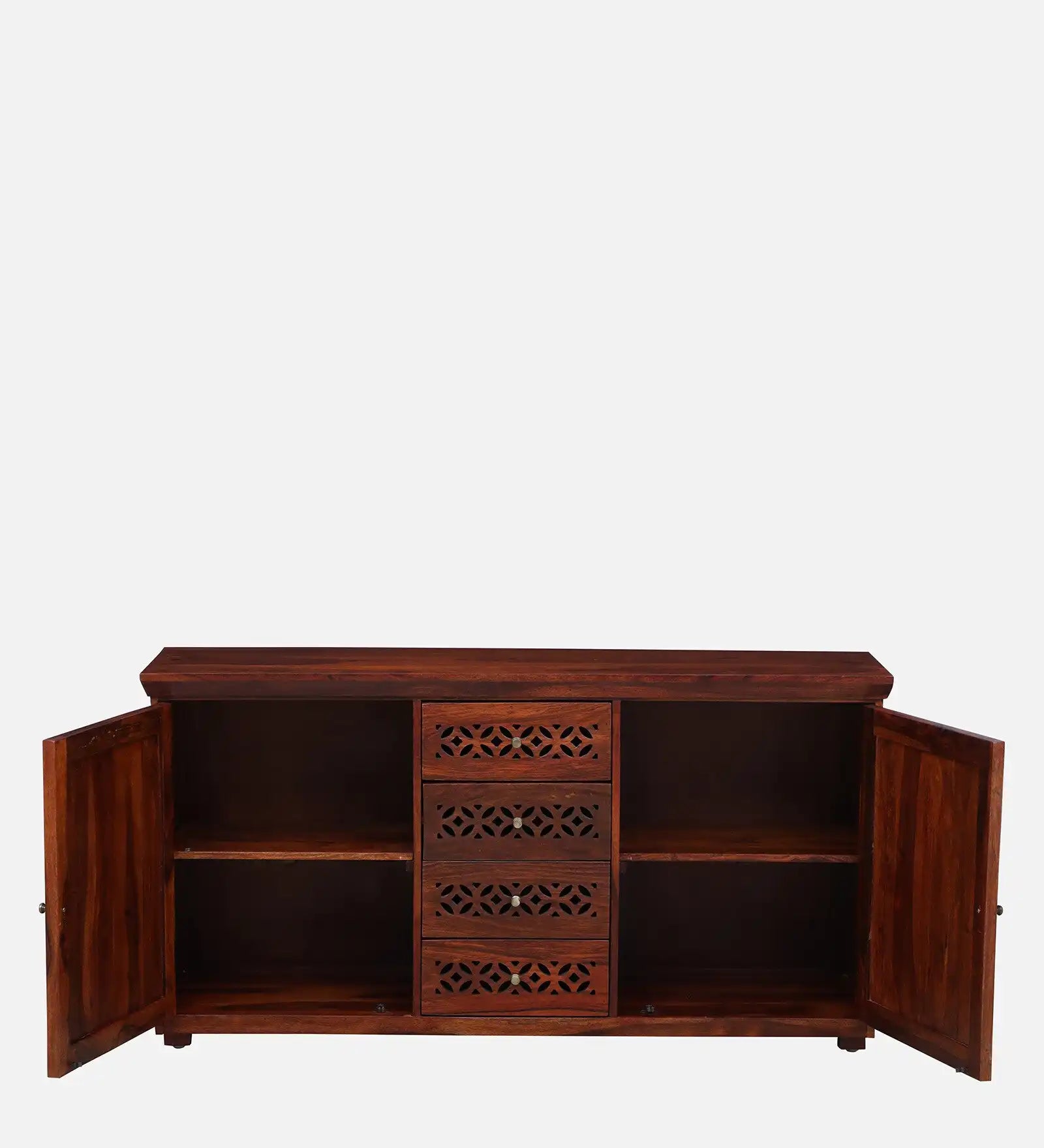 Wooden storage sideboard sheesham wood display cabinet home decor unit