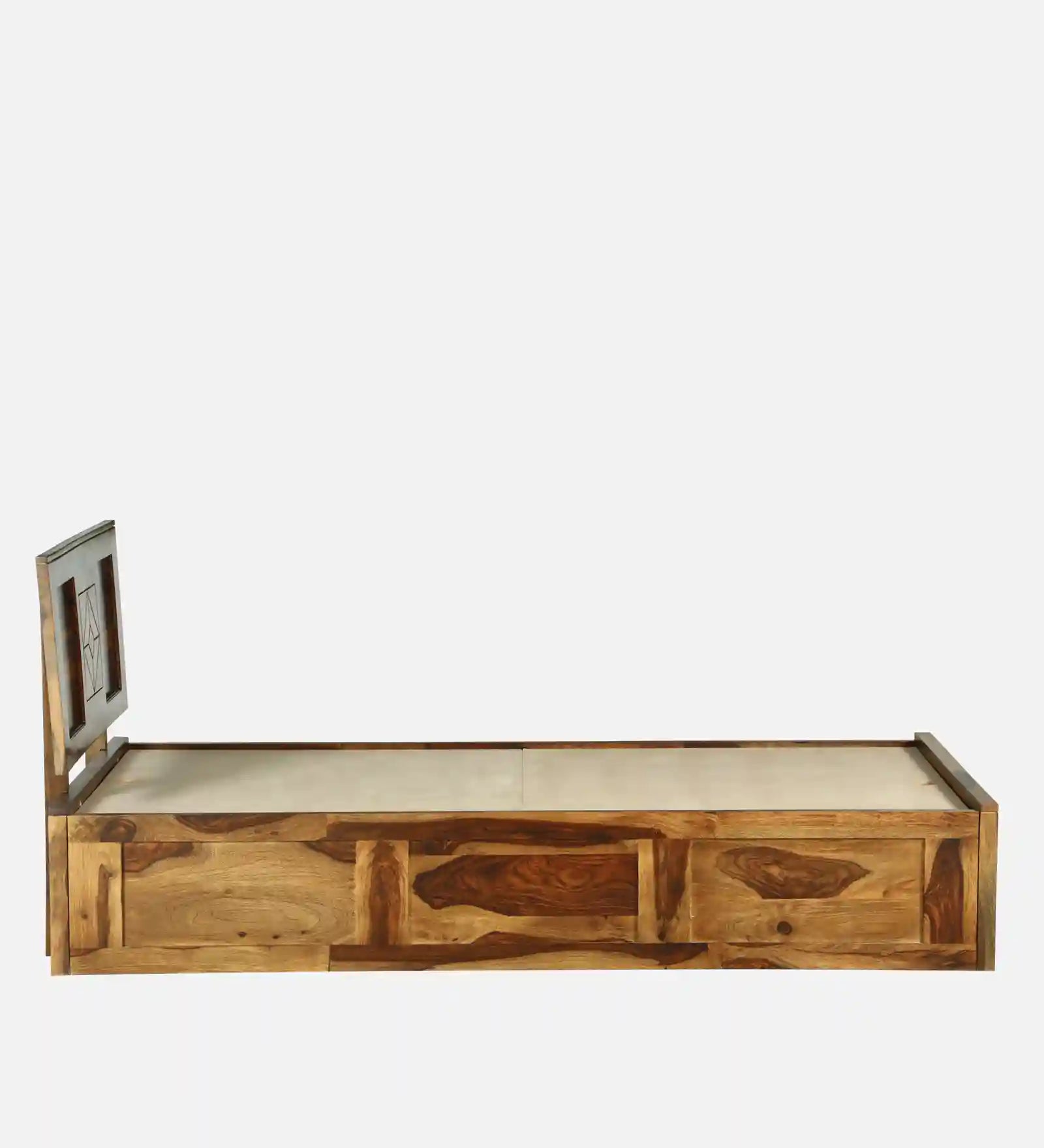 Shraya Solid Sheesham Wood Single Bed With Storage
