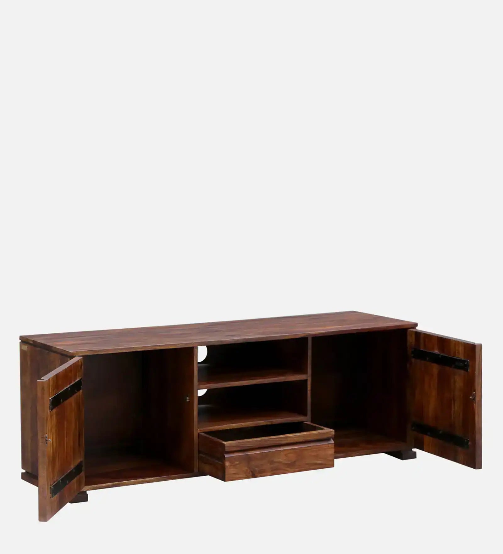 Wooden tv console table sheesham solid wood tv stand Moscow premium design