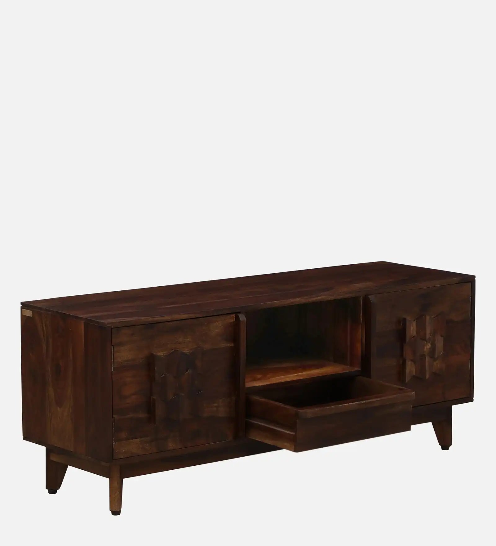 Wooden tv unit sheesham solid wood tv stand Alford premium design
