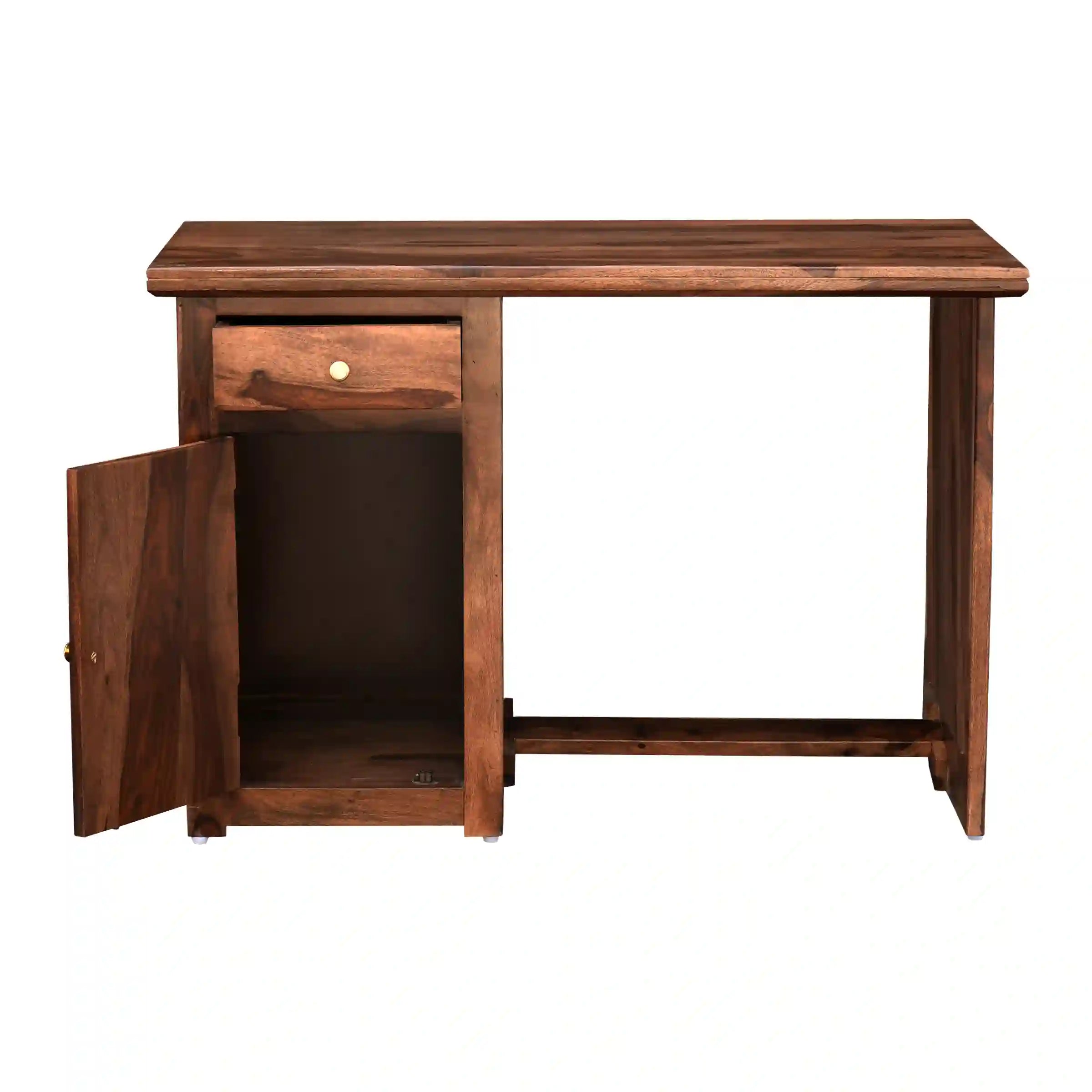 Wooden writing desk sheesham solid study table modern workspace unit