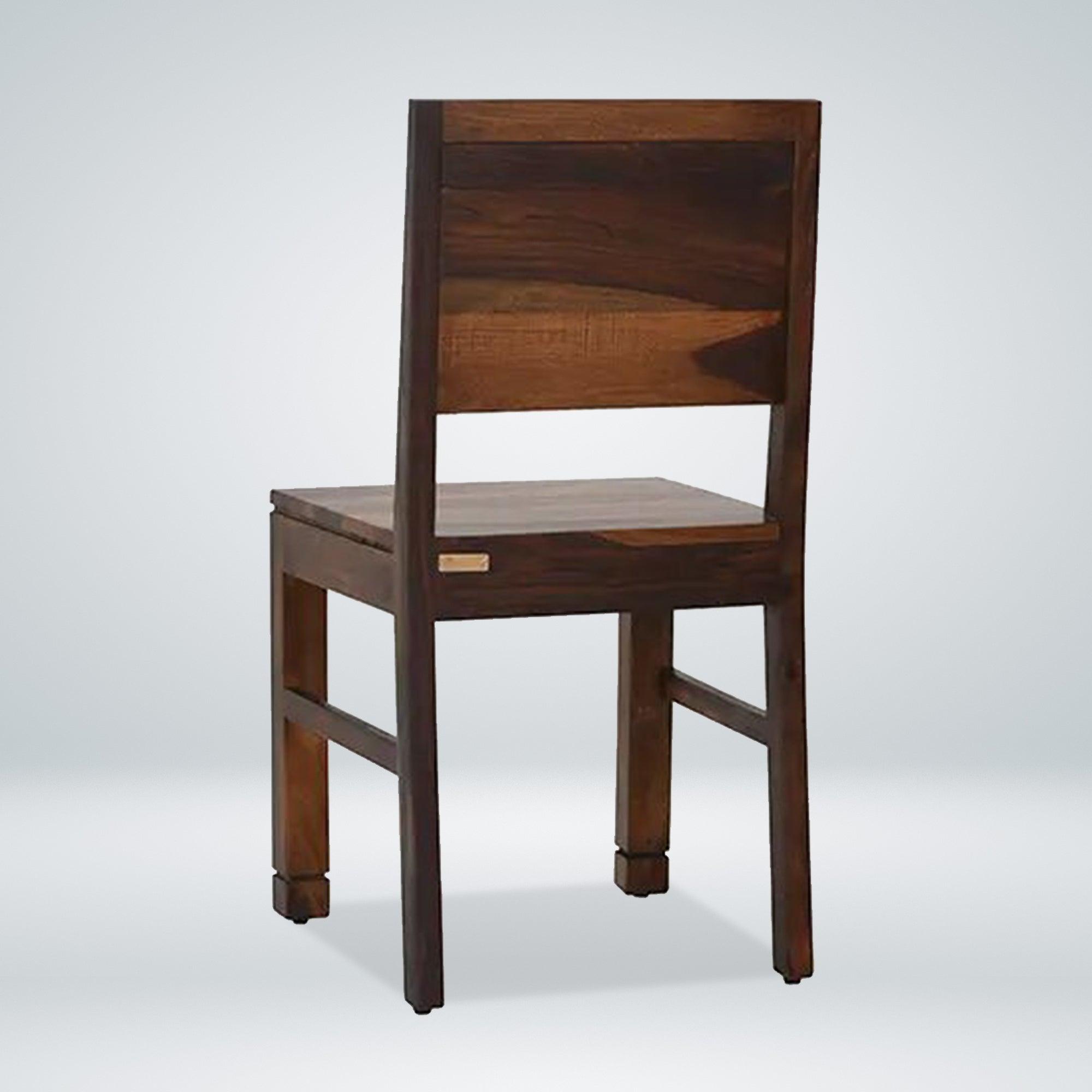 Bruno Wooden 6 Seater Dining Table Set in Teak Finish - Rajwada Furnish