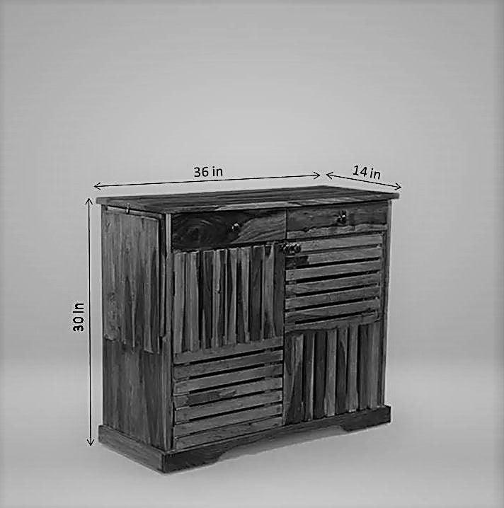 Letin Wooden Shoe Rack for Home In Provincial Teak Finish by Rajwada - Rajwada Furnish