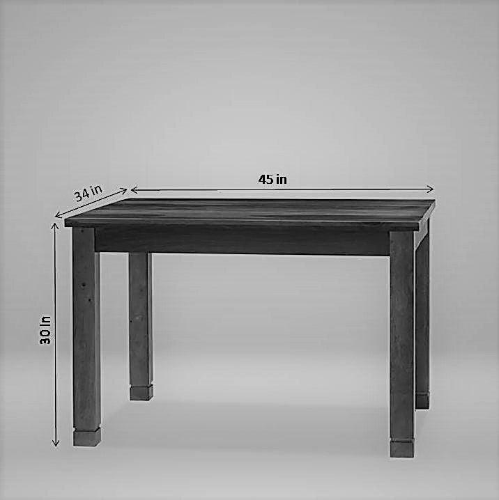 Handcrafted Bruno solid wood dining set four seater heavy durable furniture