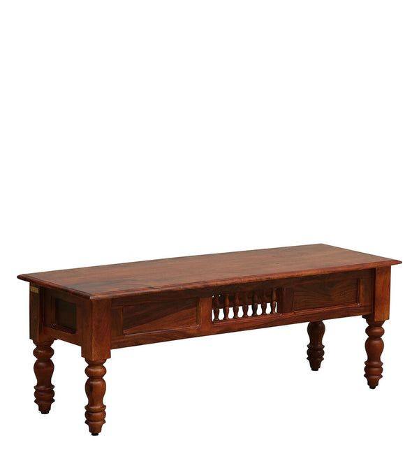 Deventi Solid Wood Traditional Dining Bench in Honey Oak Finish