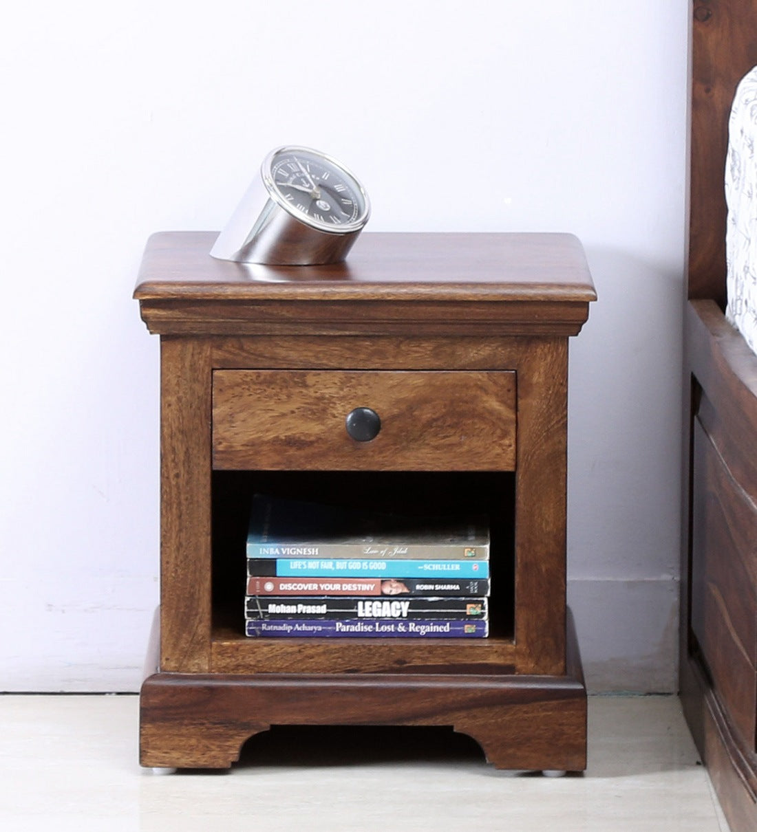 Kanishka Solid Sheesham Wood Bed Side Table for Bedroom Finish - Rajwada Furnish