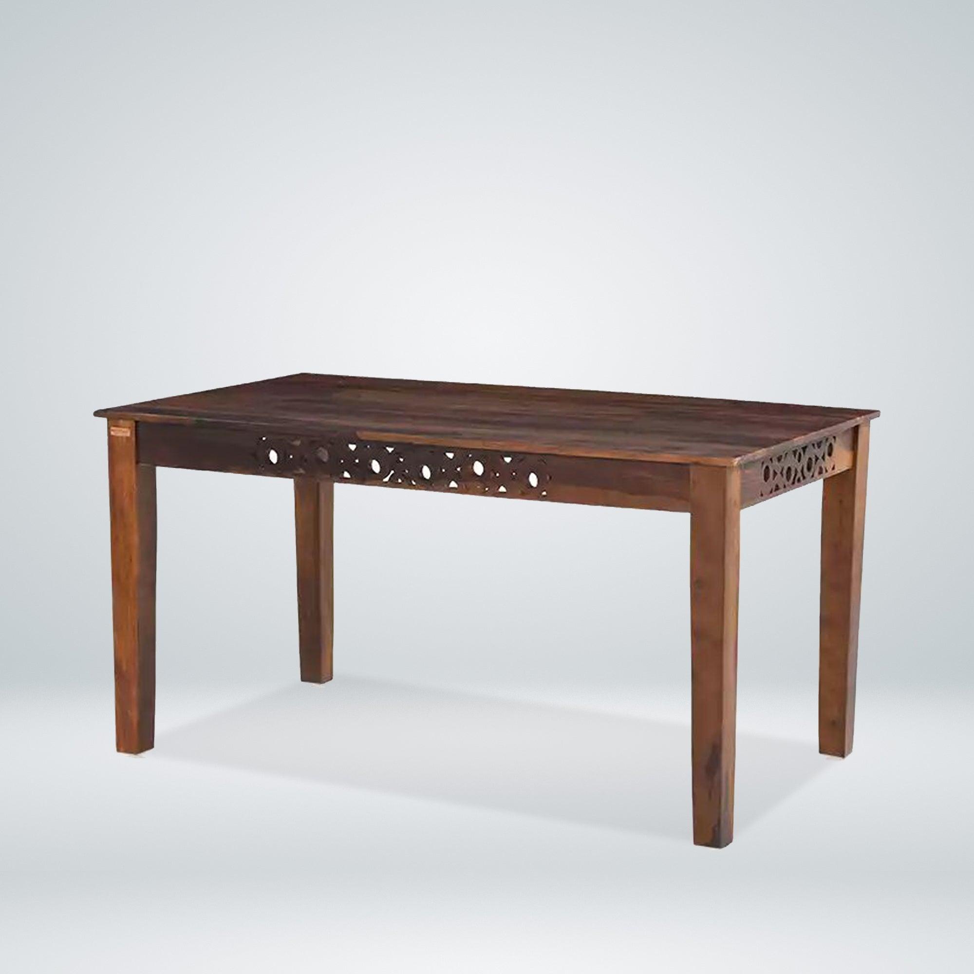 Wooden six seater dining set with bench Oro heavy duty and long lasting furniture