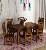 Niware Solid Wood 6 Seater Dining Set For Dining Room