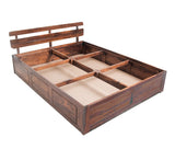 Amira king  Sheesham Wood bed With box Storage Bed in Honey oak finish by Rajwada