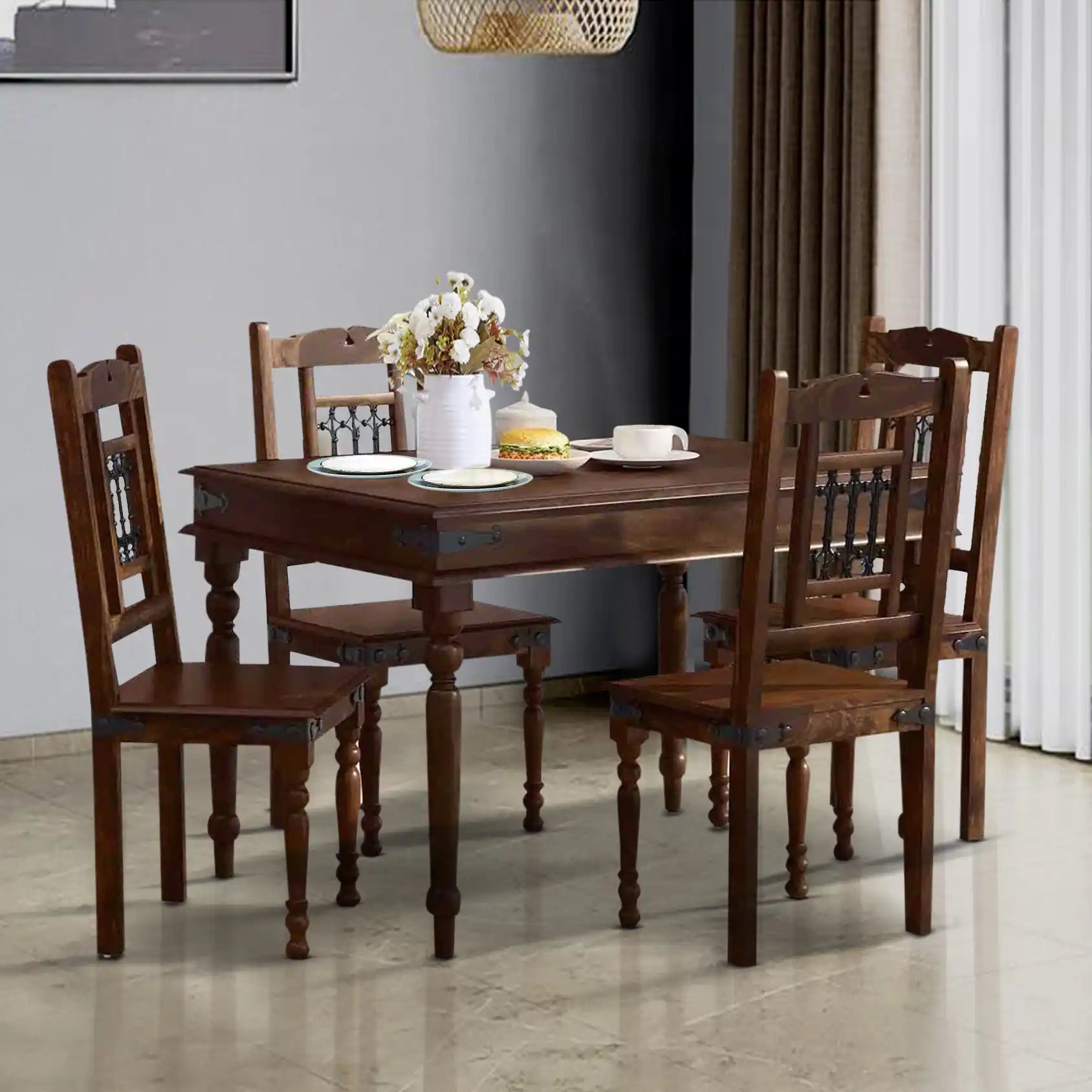 Alford-Solid-Wood-Sheesham-4-Seater-Dining-Sets-Teak