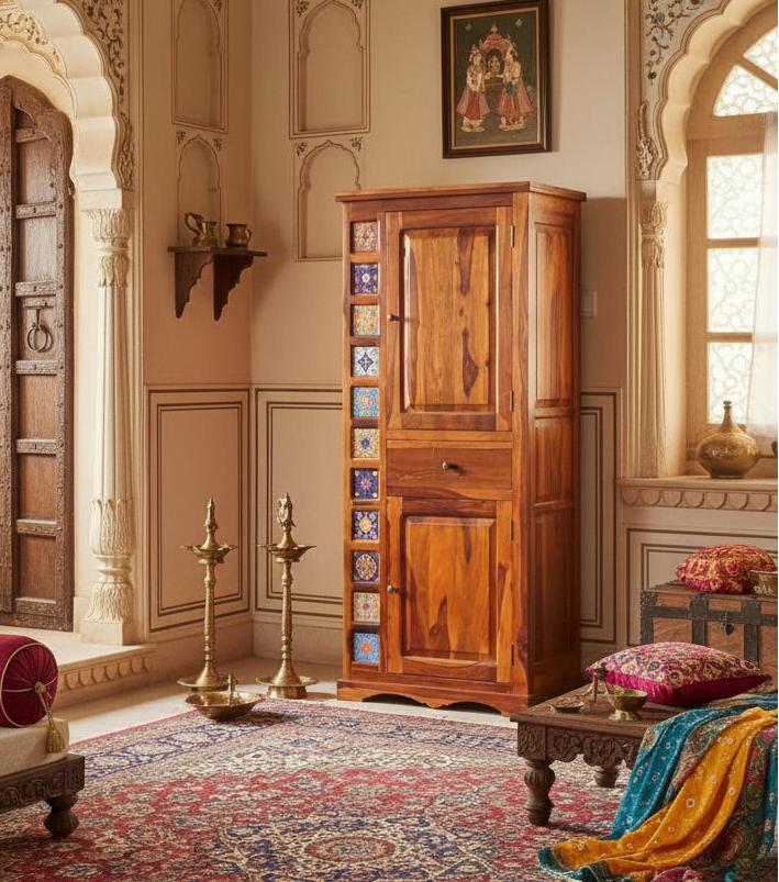 Anamika Sheesham Wood 2 Door Wardrobe