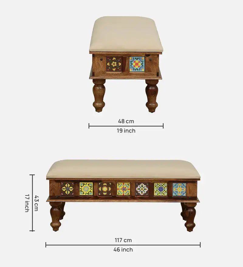 Anamika Sheesham Wood  Bench