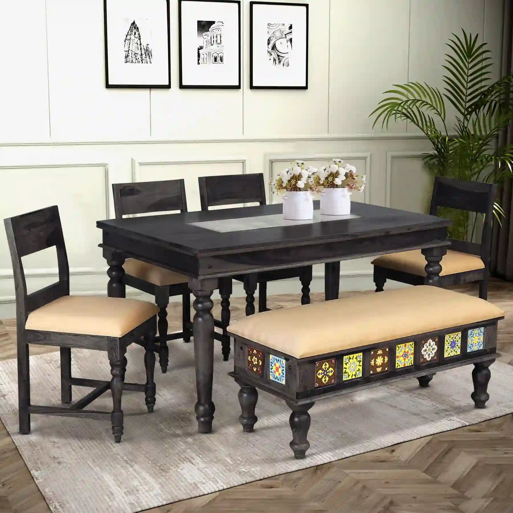 Anamika-Sheesham-Wood-6-Seater-Dining-Sets-With-Bench-walnut-rajawada-furnish
