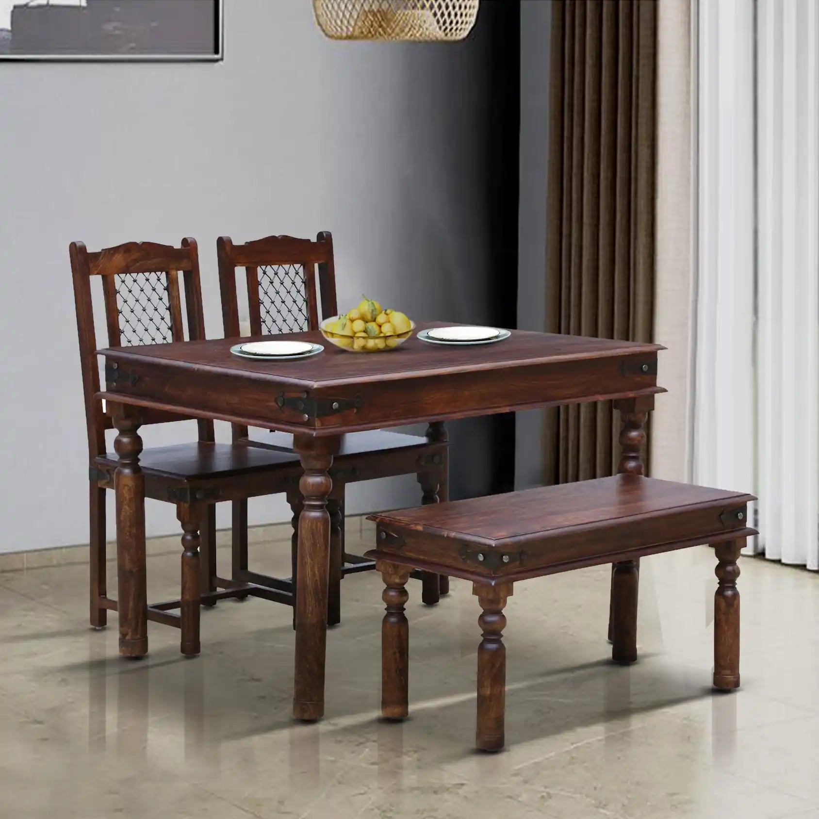 Arjuna-Sheesham-Wood-4-Seater-Dining-Table-Sets-Teak