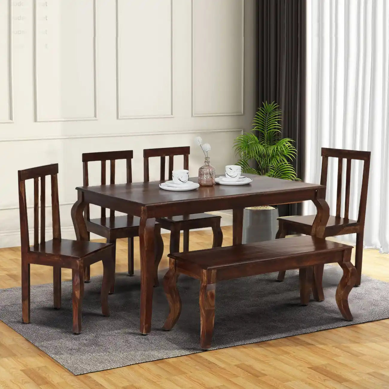 Cairo-Solid-Wood-6-Seater-Dining-Table-Set-teak-rajawada-furnish