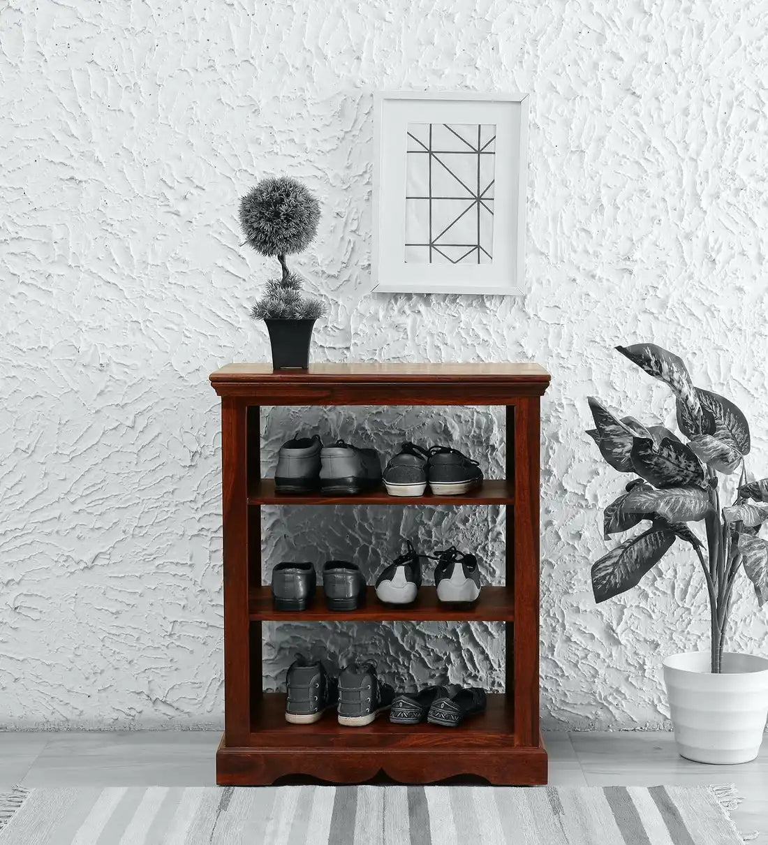 Devanti Traditional Solid Wood Shoe Rack