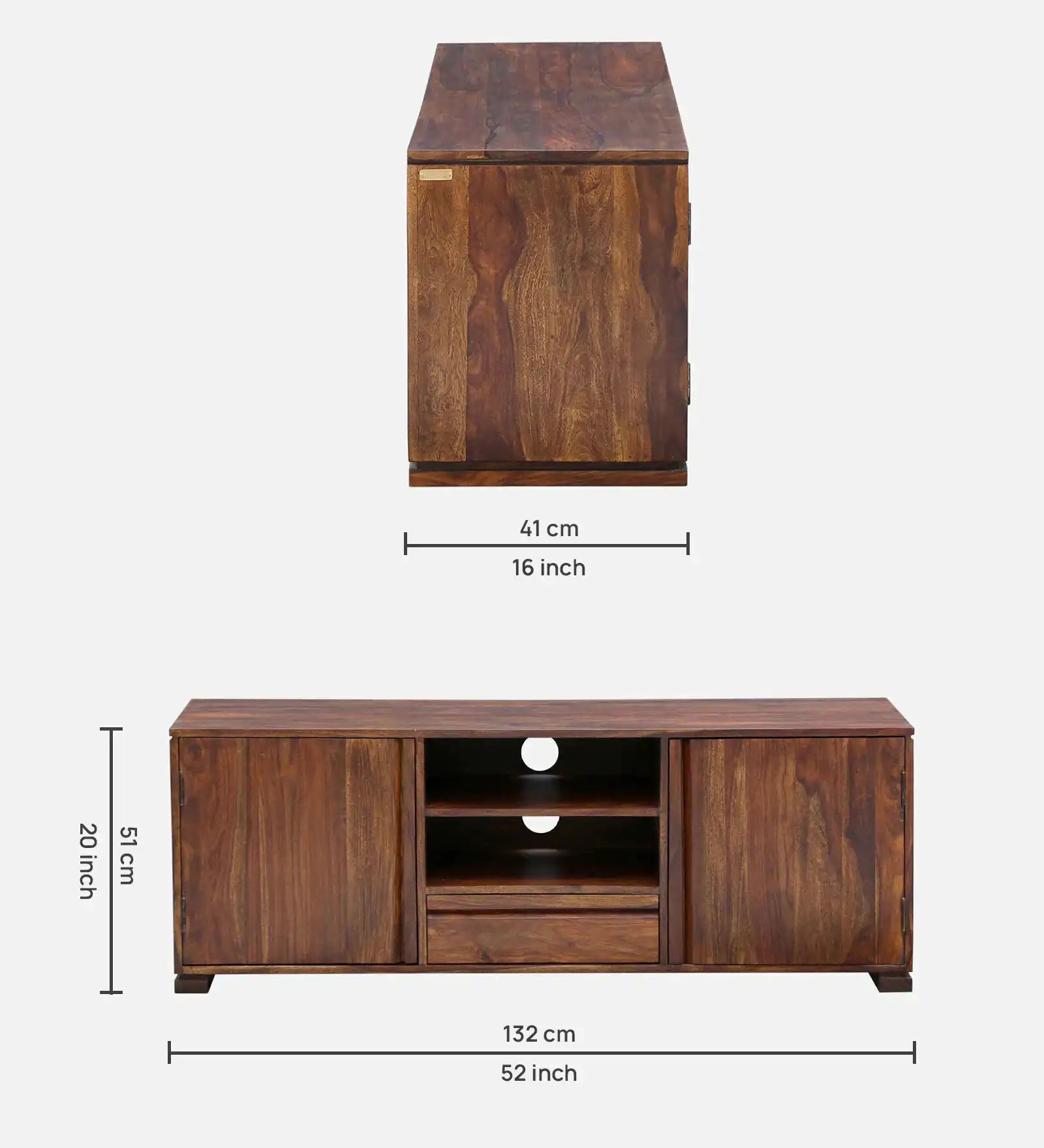 Modern sheesham wood tv unit solid wood console Moscow for home