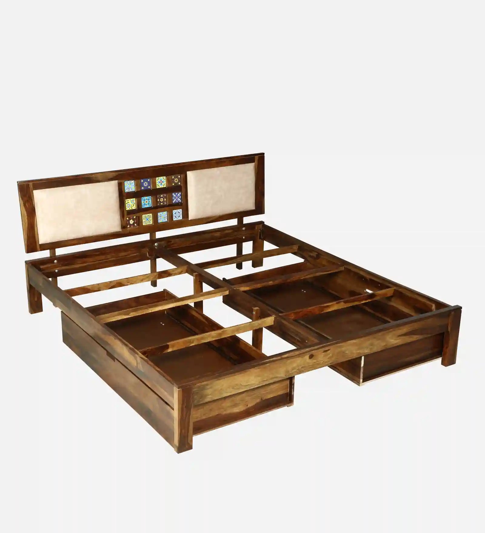 queen size wooden bed bedroom layout decor drawer storage furniture india