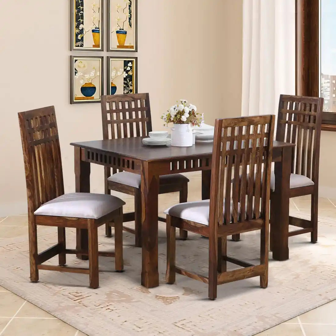 Oasis-Solid-Wood-4-Seater-Dining-Table-Sets-teak-rajawada-furnish