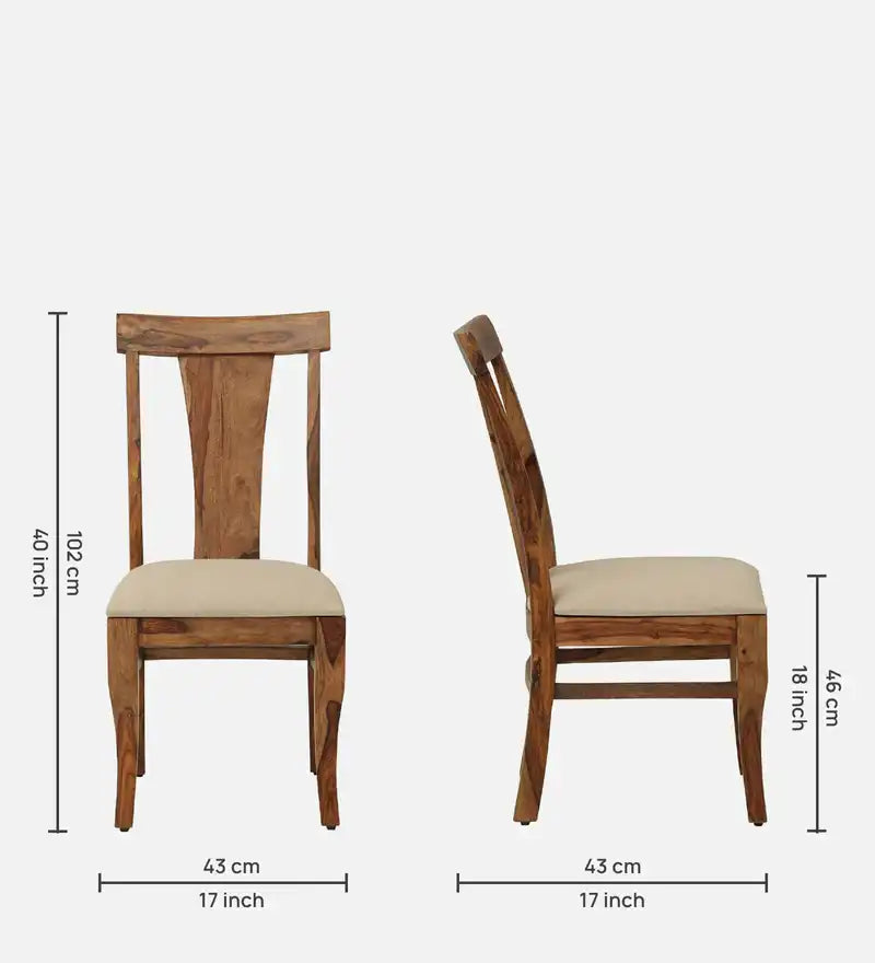 Oslo Solid Wood Dining Chairs (Set Of 2)