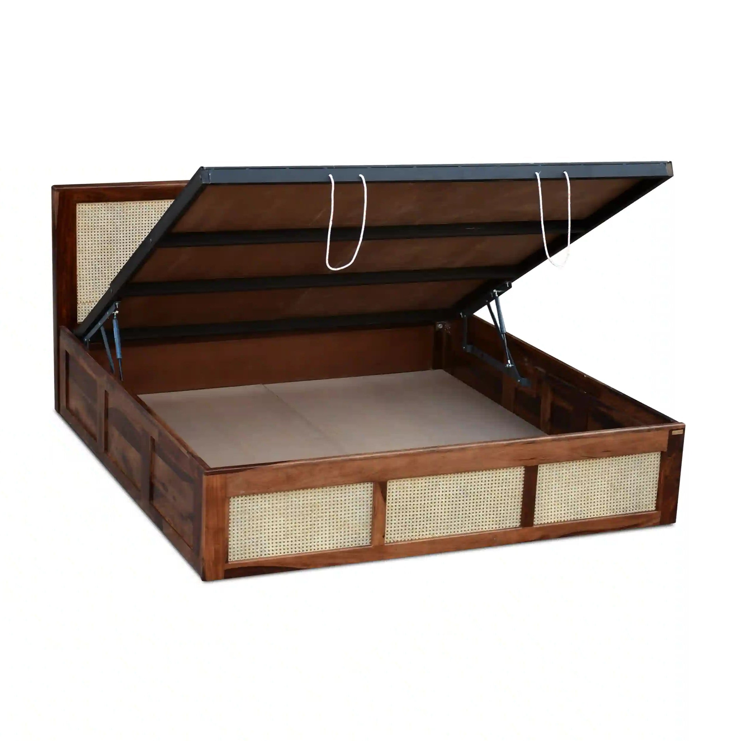 Rattan_Solid_Wood_Cane_Bed_With_Hydraulic_Storage-open