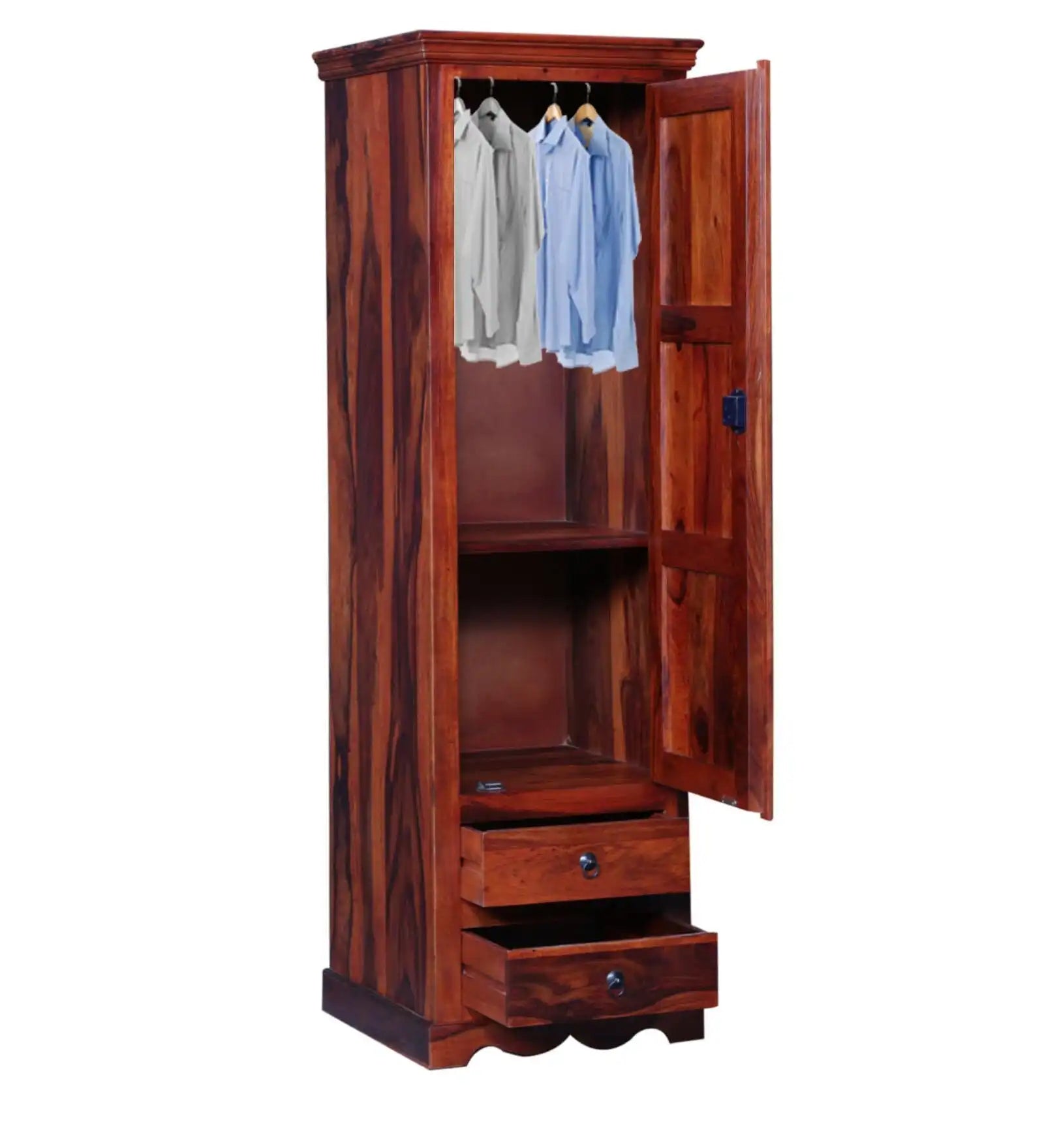 Saffron Traditional Solid Sheesham Wood Wardrobe