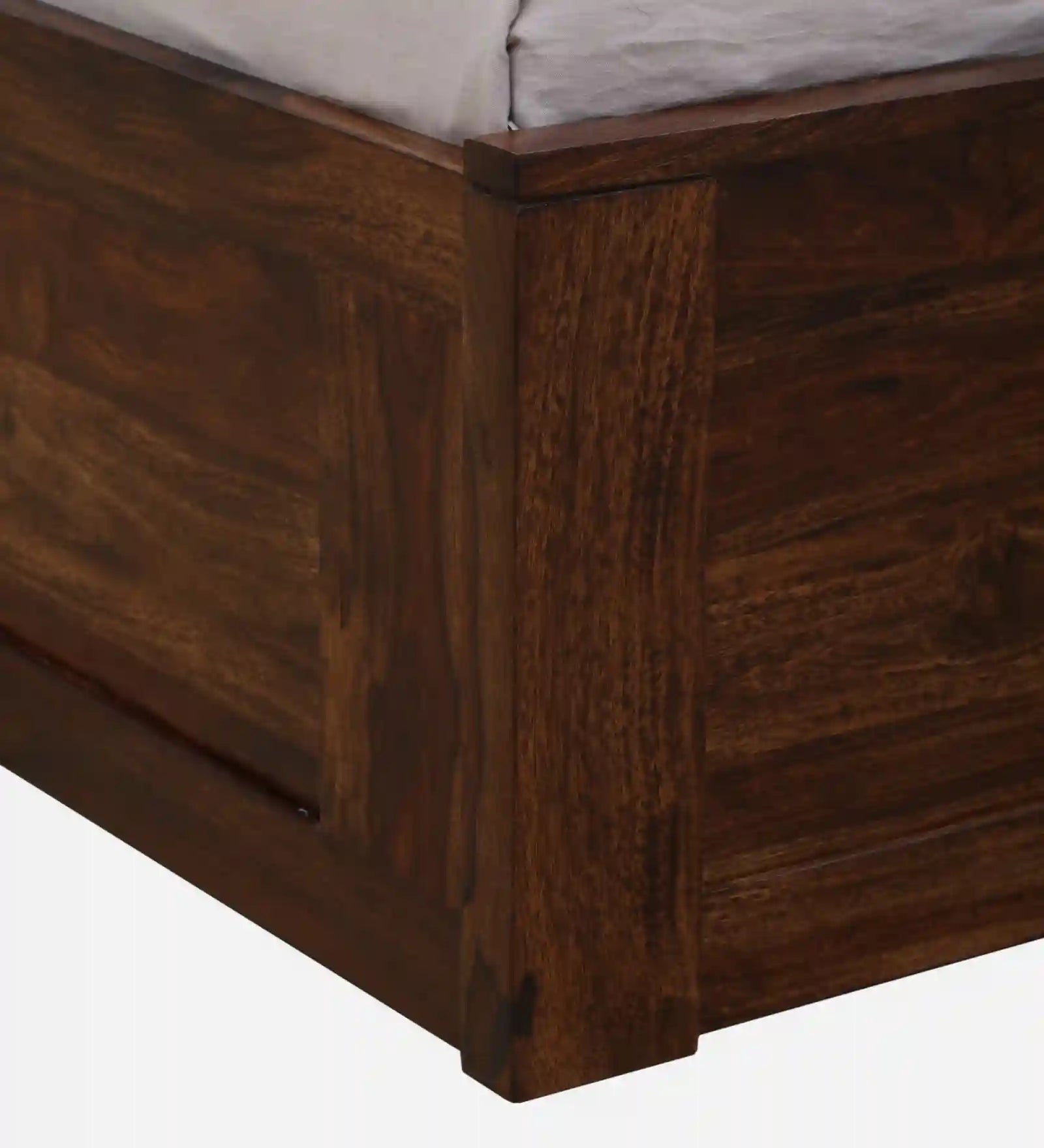heavy duty sheesham wood queen size bed box storage india