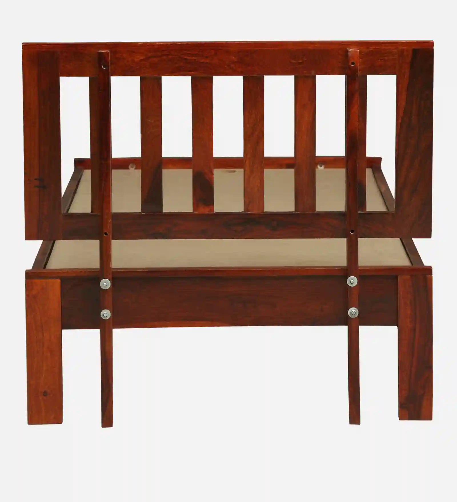 Modern sheesham wood single bed Vriksha durable bed design India