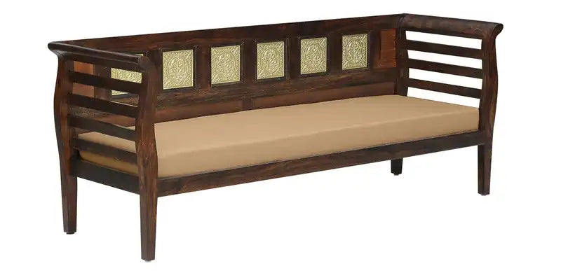 Aavni wooden sofa three seater solid wood living room furniture design
