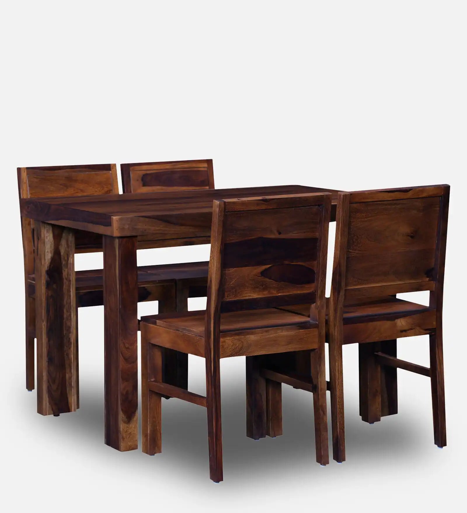 Acro dining set four seater sheesham wood simple modern furniture