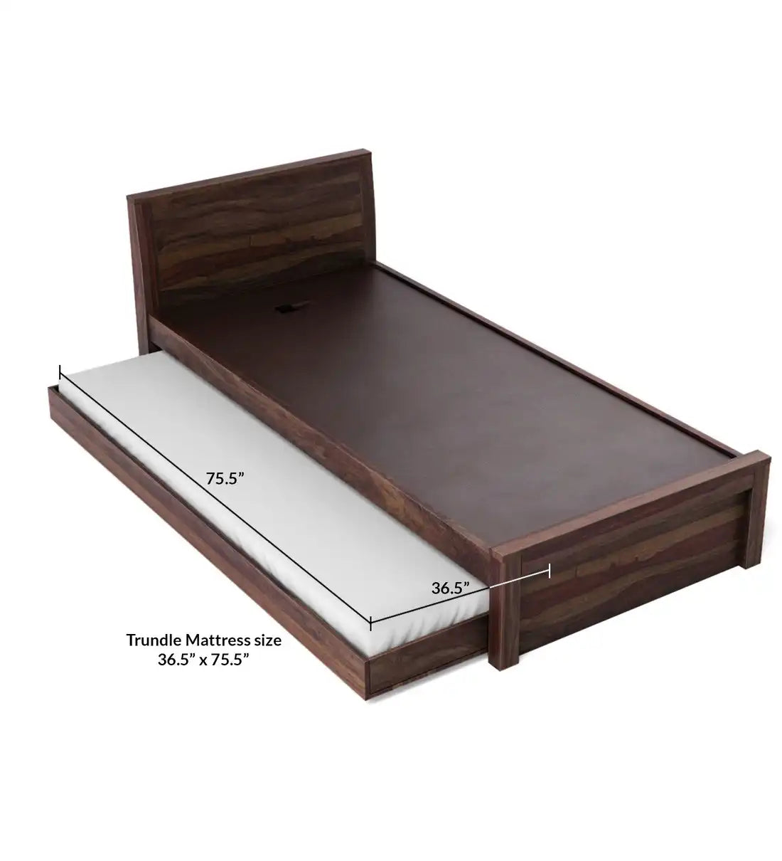 acro sheesham wood single bed teak finish premium wooden bed design