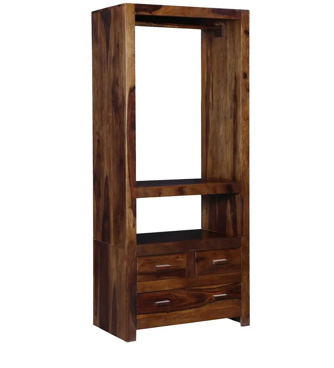 Acro wooden wardrobe solid wood bedroom storage cabinet India