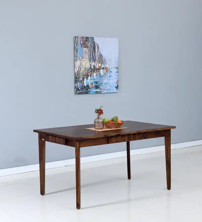 Alford solid sheesham dining table modern Indian style furniture for dining space