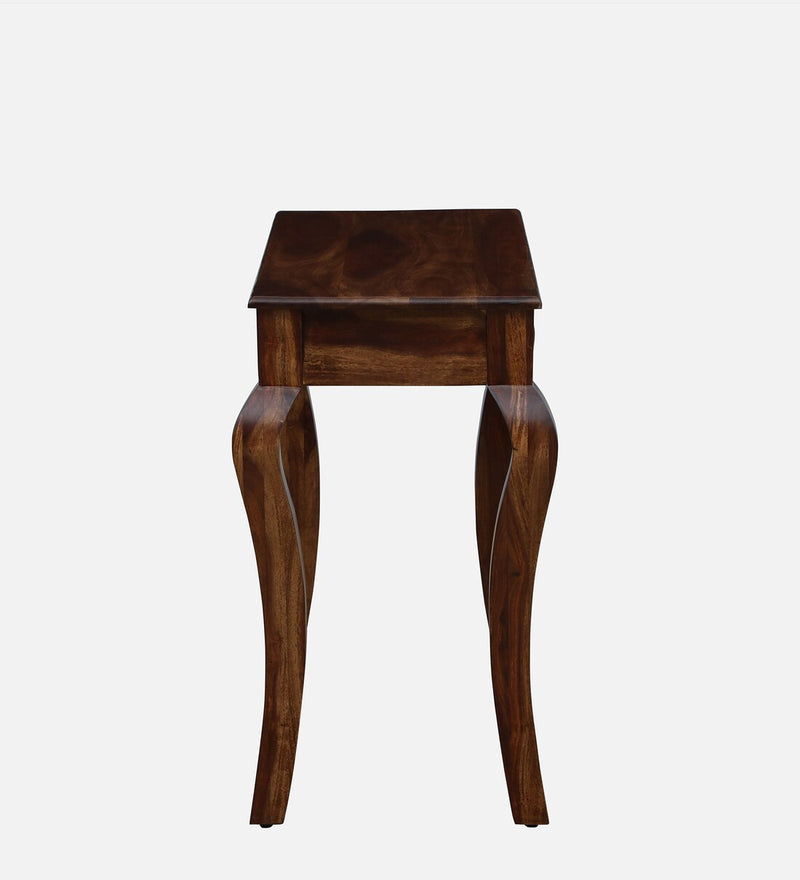 Kairo Solid Wood Console Table With Drawer In Provincial Teak Finish By Rajwada