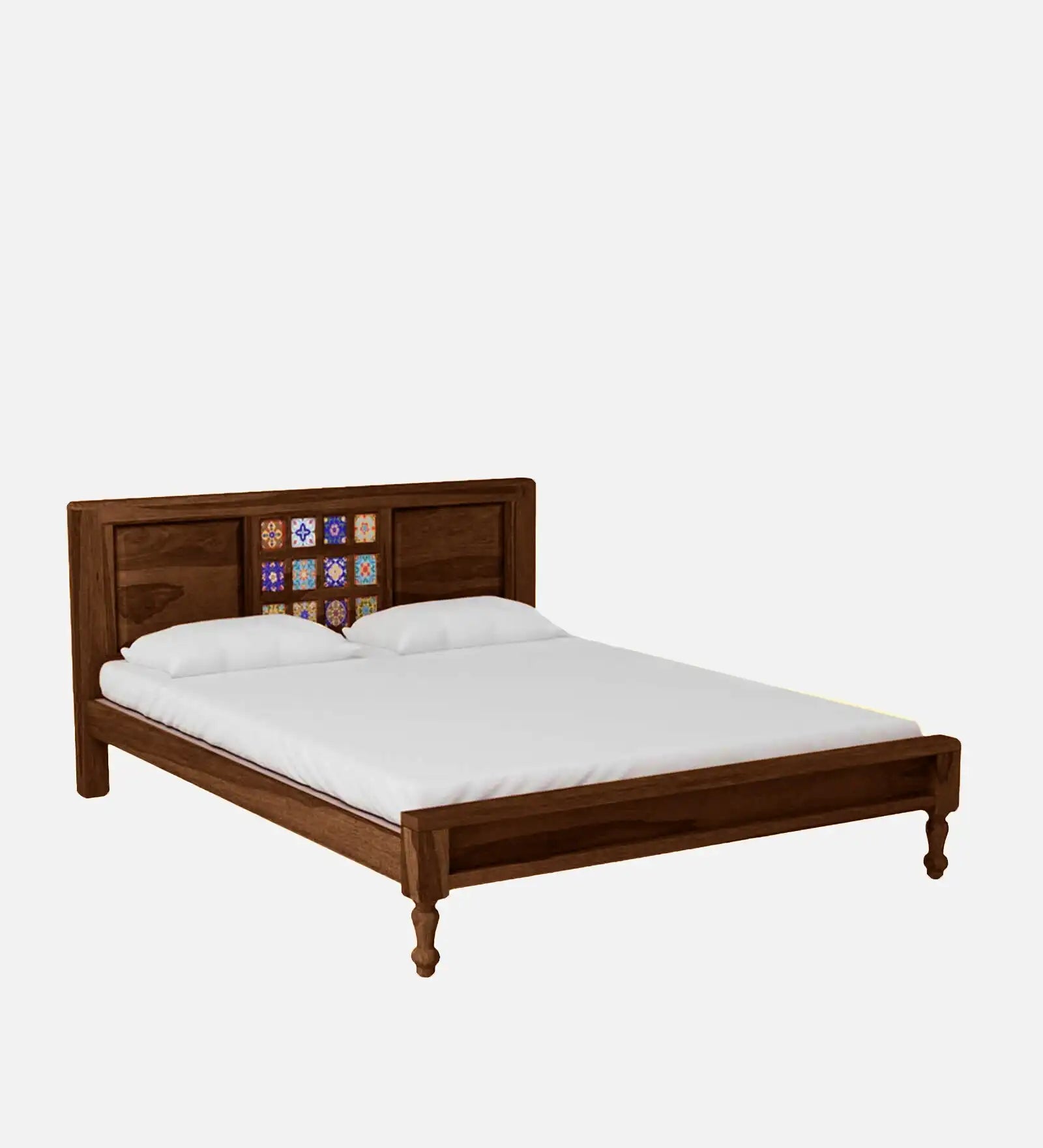 Anamika modern queen size wooden bed sheesham design India