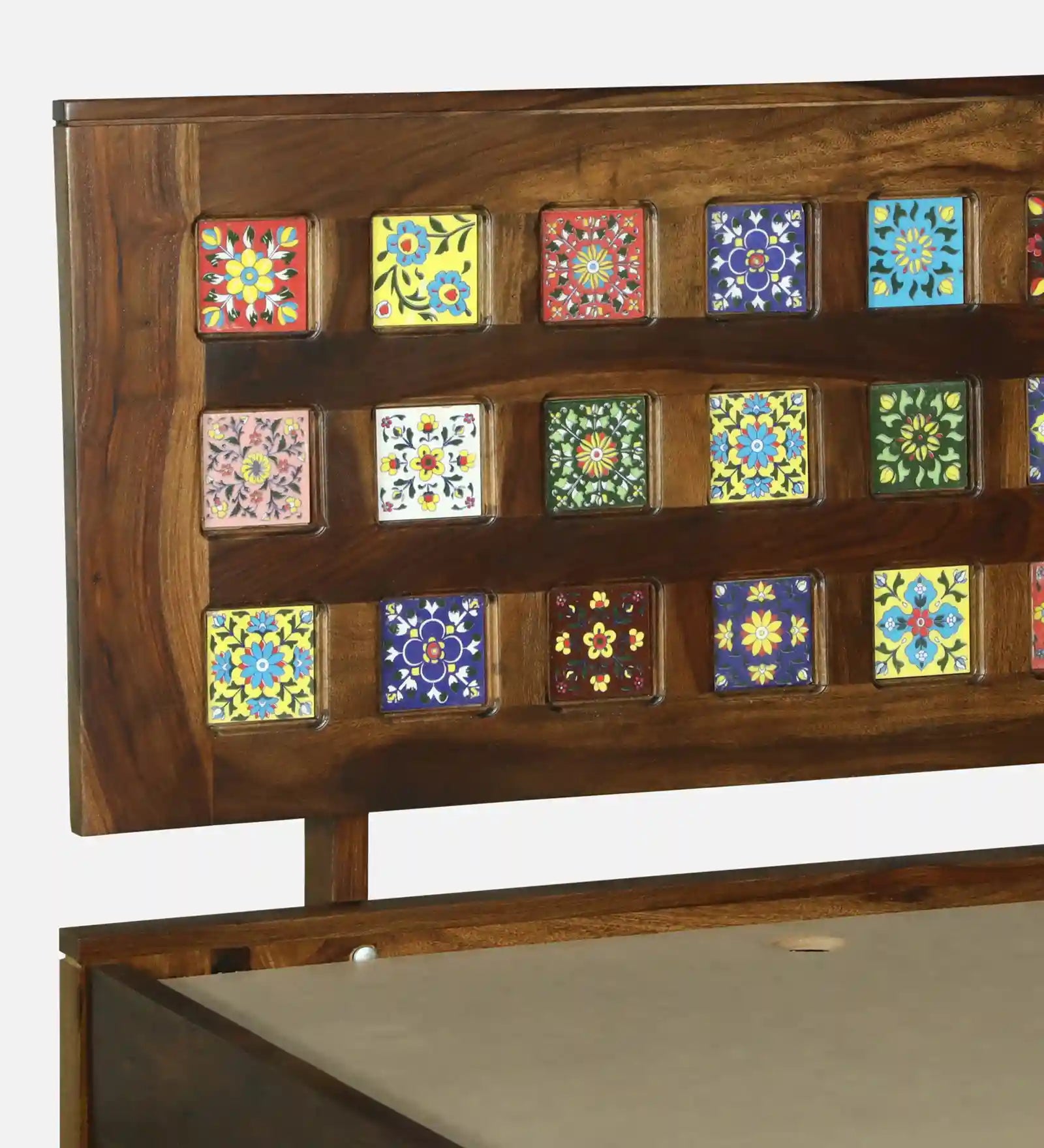 Anamika sheesham wood bed with trundle clean modern wooden bed India