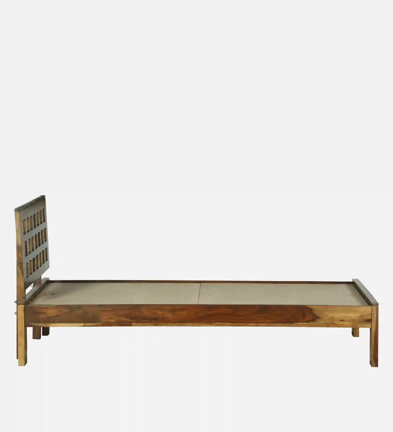 Anamika single bed solid wood frame heavy duty wooden bed India
