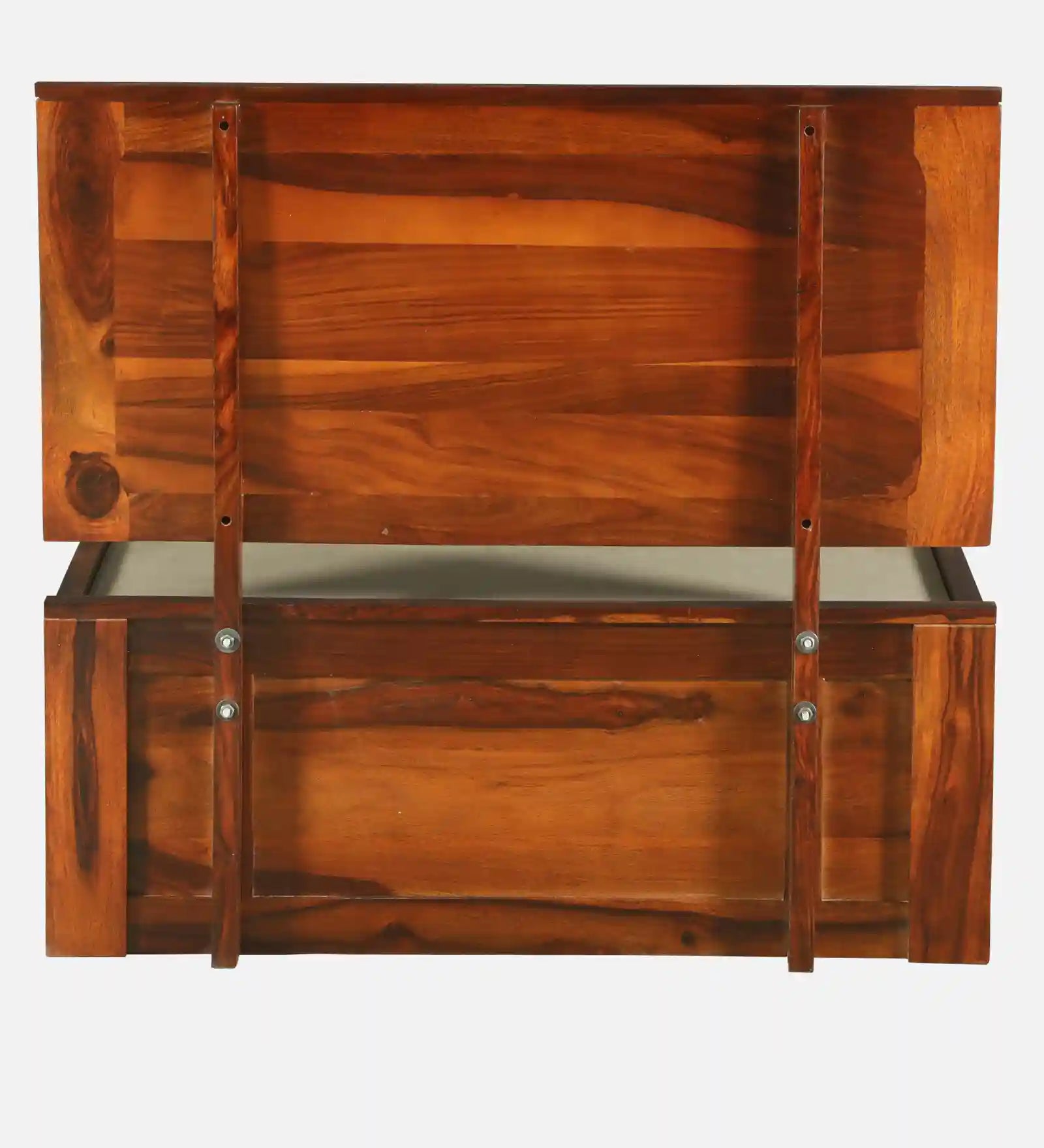 Anamika single bed with storage heavy duty solid wood bed frame India