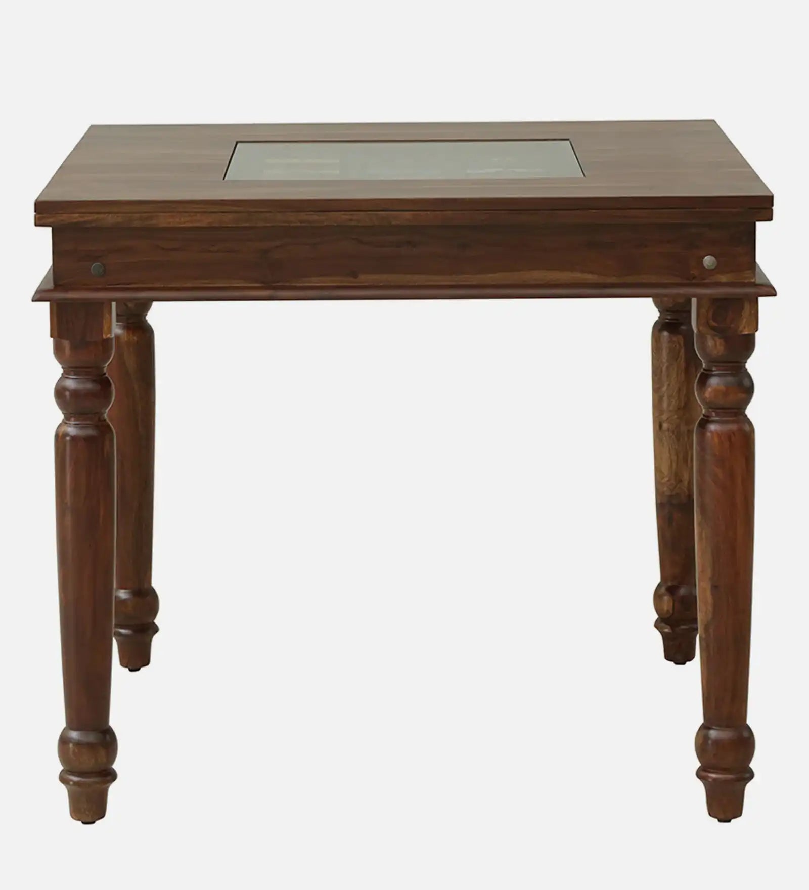 Anamika solid wood four seater dining table set natural finish minimalist dining design
