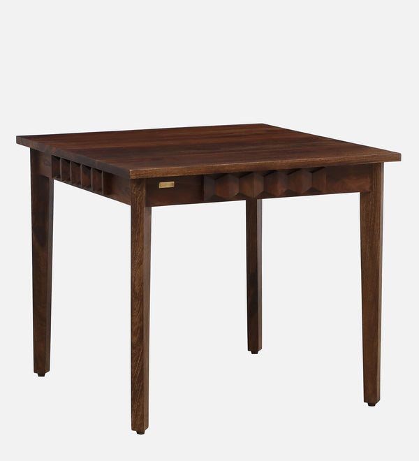 Alford Solid Wood 4 Seater Dining Table In Provincial Teak Finish By Rajwada