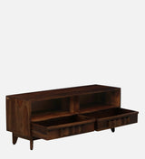 Alford Solid Wood TV Console with 2 Drawers in Provincial Teak Finish by Rajwada