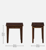 Alford Solid Wood Nesting Tables (Set of 3) in Provincial Teak Finish by Rajwada