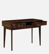 Alford Solid Wood Writing Table With 2 Drawer 1 Shelf in Provincial Teak Finish by Rajwada