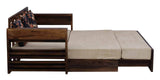 Kapri Solid Wood 3 Seater Sofa cum Bed in Provincial Teak Finish by Rajwada
