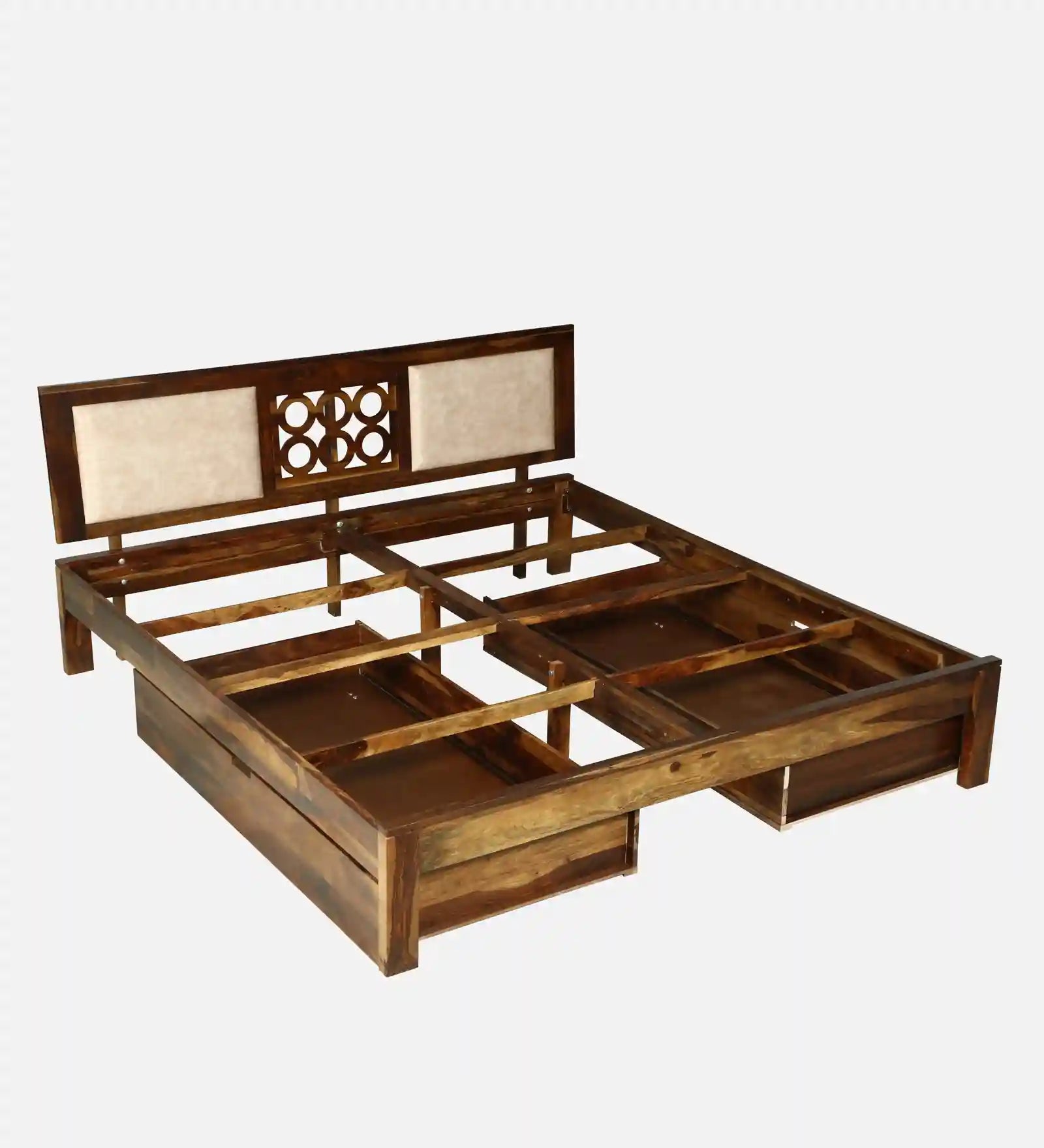 king size wooden bed bedroom setup placement drawer storage furniture india