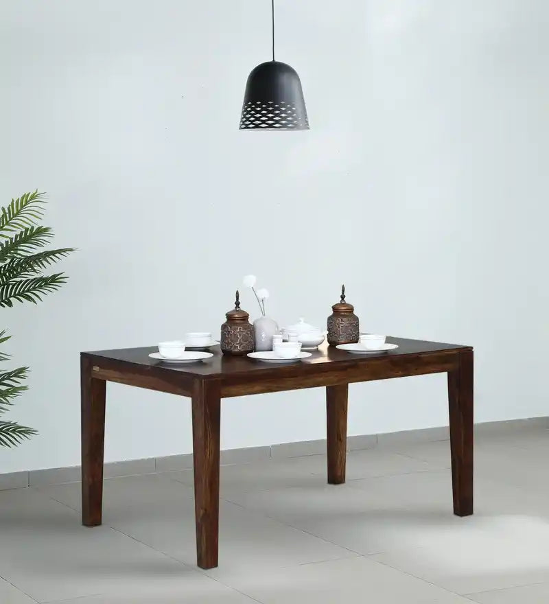 Belfort sheesham wood dining table made from premium solid wood for modern Indian homes