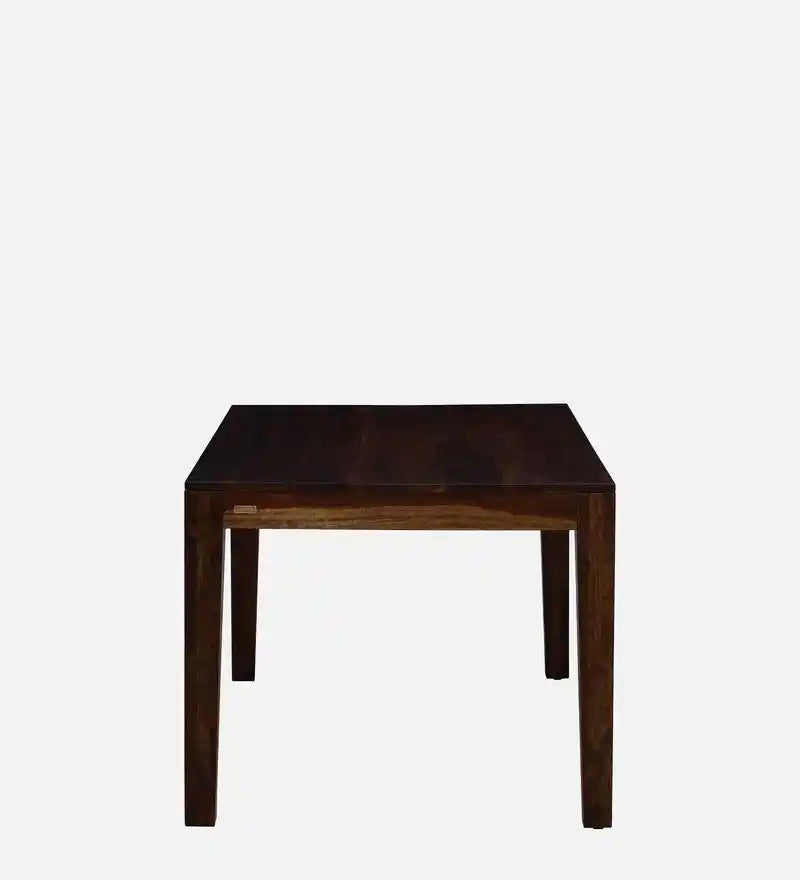 Solid wood dining table in natural finish crafted from sheesham wood for dining room