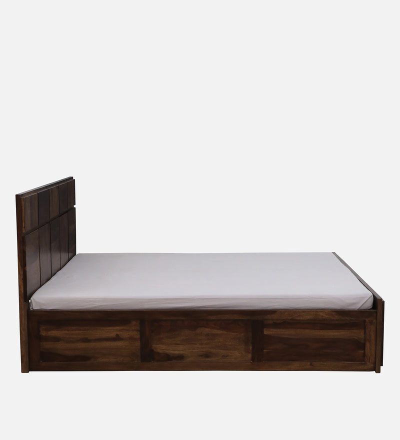 Mukti  Solid Wood  Bed with Box Storage in Provincial Teak Finish by Rajwada