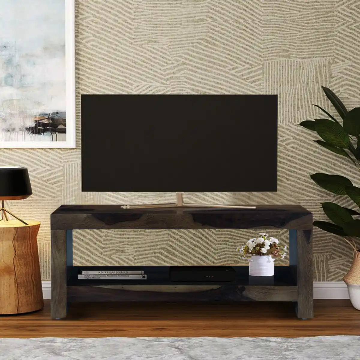 Best sheesham wood tv unit solid tv stand Acro India